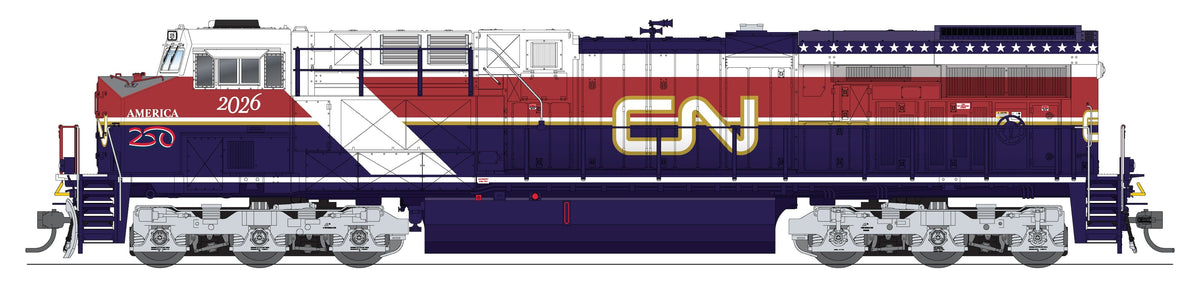 BLI HO GE ES44AC 10824 - manufacturer side view
