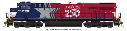 Broadway Limited Imports N scale GE ES44AC Norfolk Southern #8118 The Stars & Stripes America250 Series side view