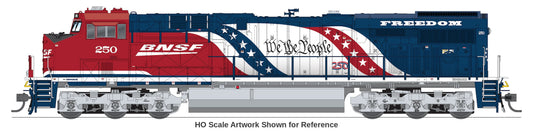 Broadway Limited Imports N scale GE ES44AC BNSF Railway #1776 America250 Series side view