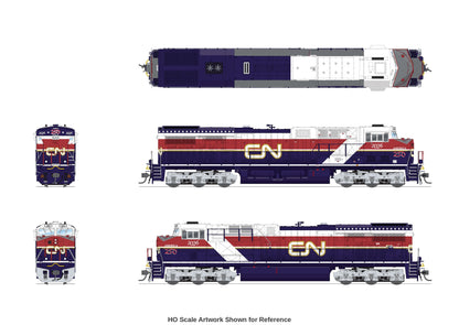 Broadway Limited Imports N scale GE ES44AC Canadian National #2026 Air Force One America250 Series multi-view