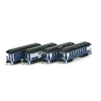 Athearn (11022) • Overton Passenger Set • Combine, Coach, Baggage, Business Car • Baltimore & Ohio • N Scale (Pre-Owned)
