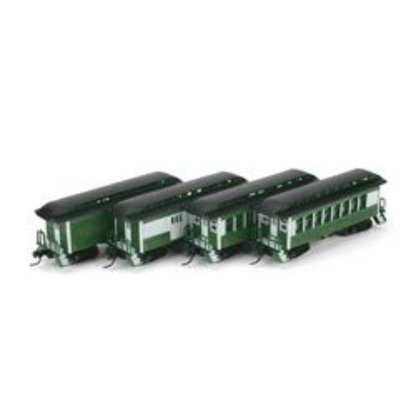Athearn (11025) • Overton Passenger Set • Combine, Coach, Baggage, Business Car • Southern • N Scale (Pre-Owned)