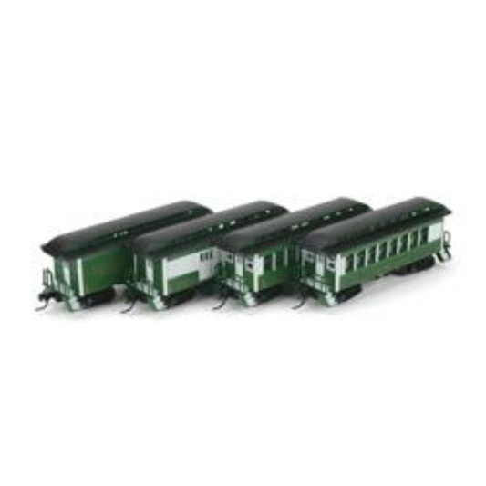 Athearn (11025) • Overton Passenger Set • Combine, Coach, Baggage, Business Car • Southern • N Scale (Pre-Owned)