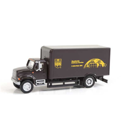 Walthers SceneMaster (949-11293) | International(R) 4900 Single-Axle Box Van | UPS | Bow Tie Shield | Assembled | HO Scale