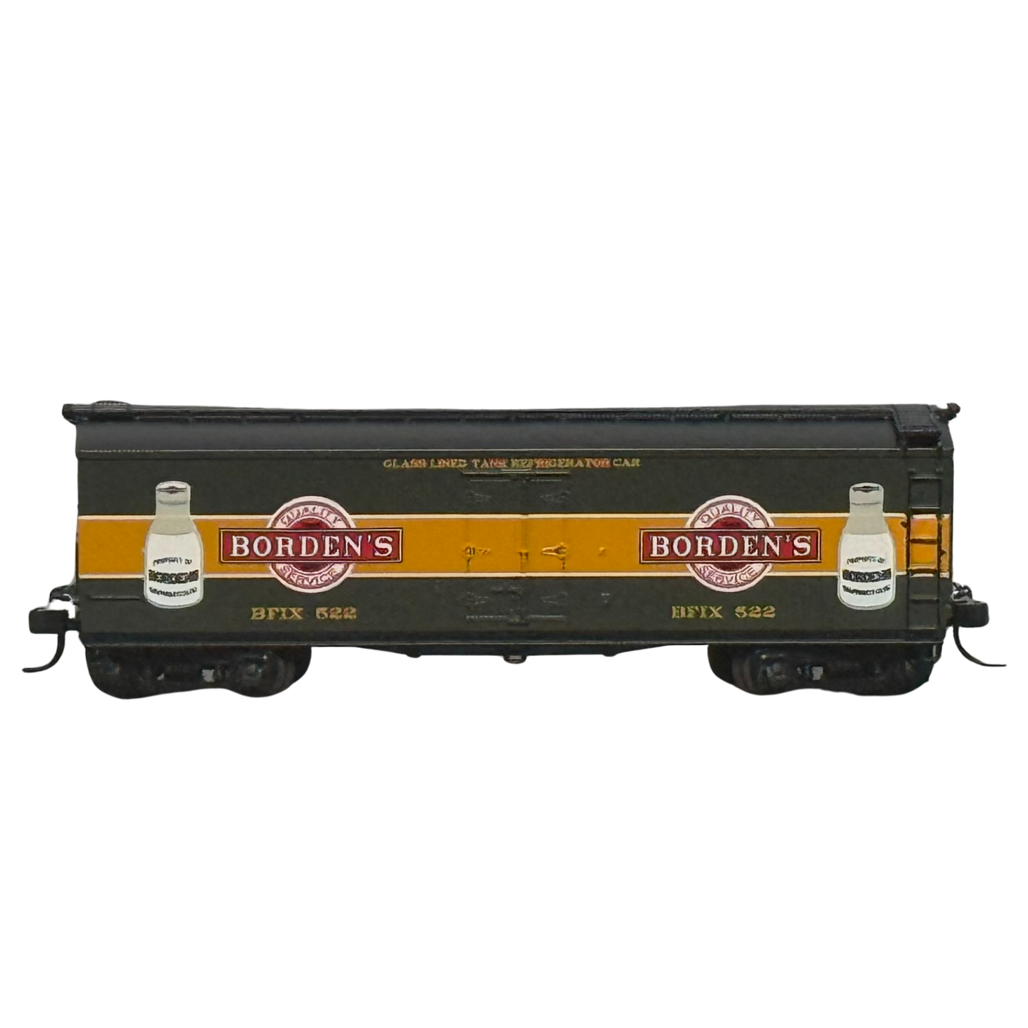 Athearn 40' Wood Milk Car Bordens Dairy 522 N Scale Pre-Owned