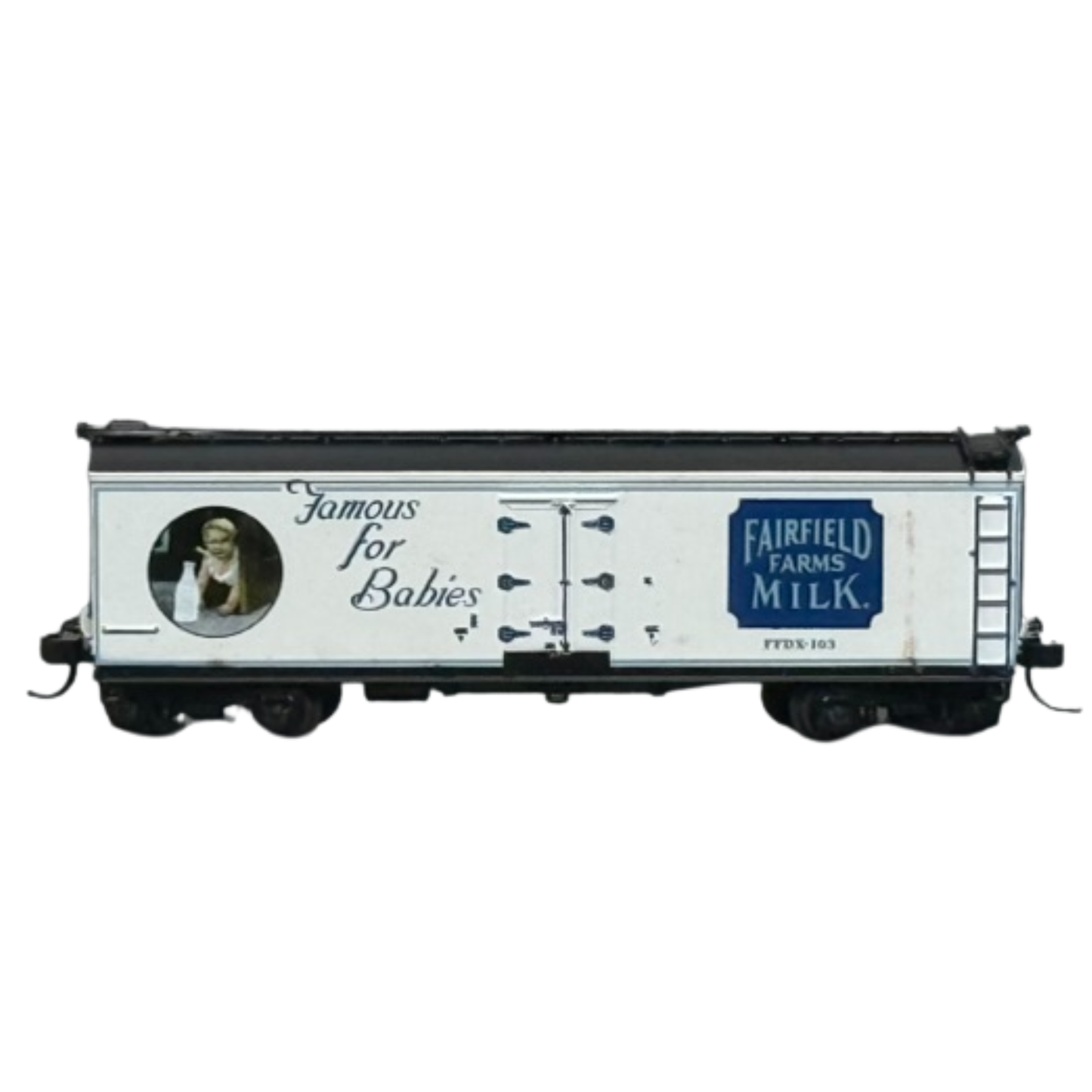 Athearn 40' Wood Milk Car Fairfield Farms 103 N Scale Pre-Owned