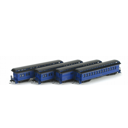 Athearn (11852) • Overland Passenger Set • Combine, Coach, Sleeper, Business Car • Baltimore & Ohio • N Scale (Pre-Owned)