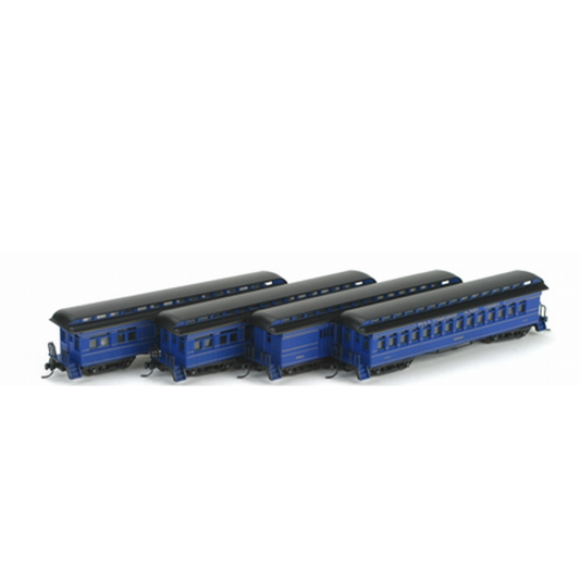 Athearn (11852) • Overland Passenger Set • Combine, Coach, Sleeper, Business Car • Baltimore & Ohio • N Scale (Pre-Owned)