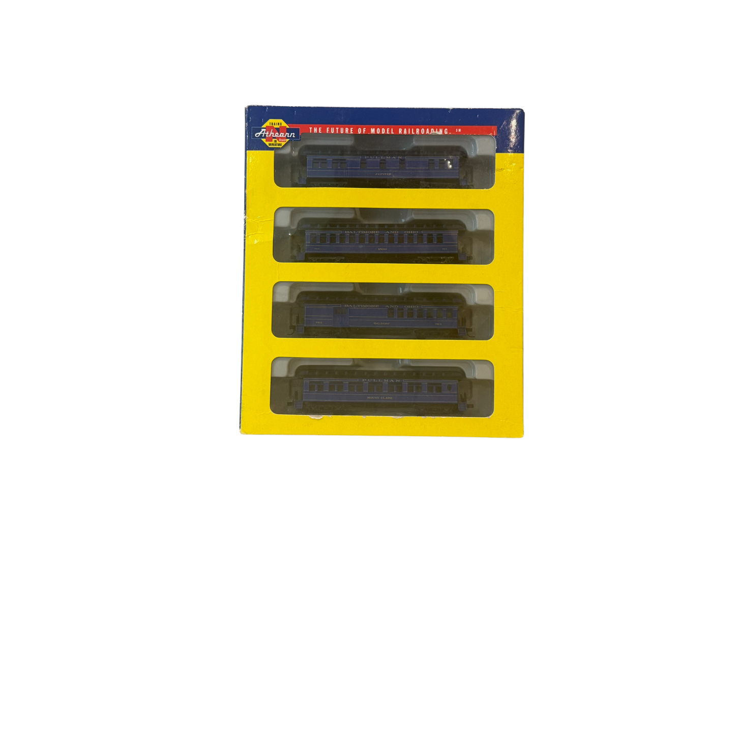 Athearn (11852) • Overland Passenger Set • Combine, Coach, Sleeper, Business Car • Baltimore & Ohio • N Scale (Pre-Owned)