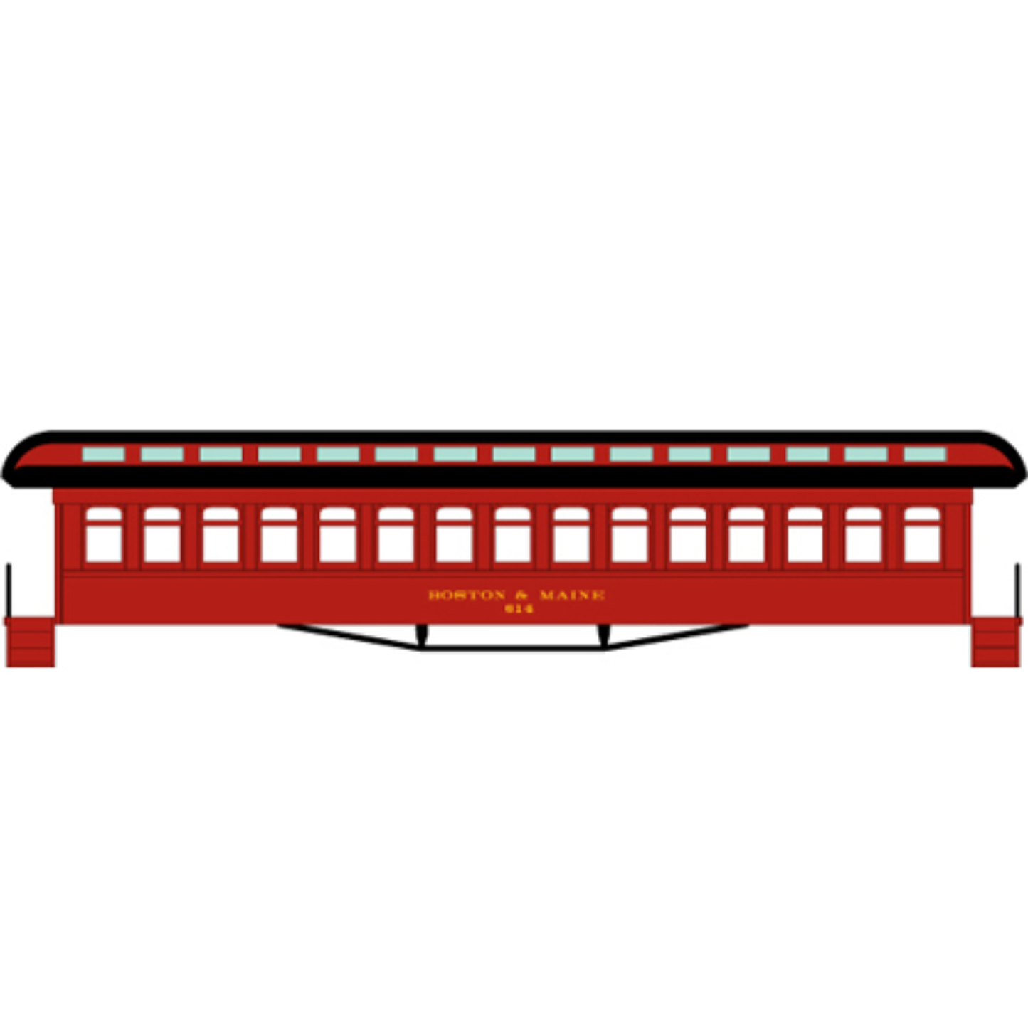 Athearn (11857) • Overland Passenger Set • Combine, Coach, Sleeper, Business Car • Boston & Maine • N Scale (Pre-Owned)