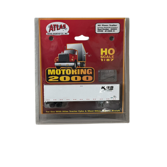 Atlas (1204-4) • 45' Pines Trailer • Kankakee, Beaverville & Southern Railroad KBS #634033 • HO Scale (NOS)