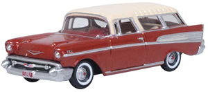 Oxford Diecast, 1957 Chevrolet Nomad, Assembled, Adobe Beige/Sierra Gold, HO Scale