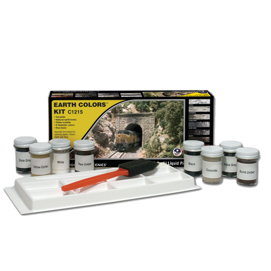 Woodland Scenics (1215) | Earth Color Kit | Pkg of 8