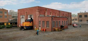 Walthers Cornerstone, 130' 2-Stall Diesel Engine House Kit, HO Scale