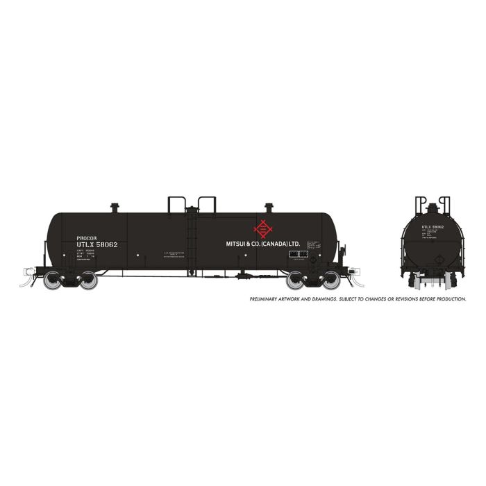 Rapido (135016) | Procor GP20 20,000-Gallon Tank Car | Mitsui & Co. UTLX #58078 | HO Scale
