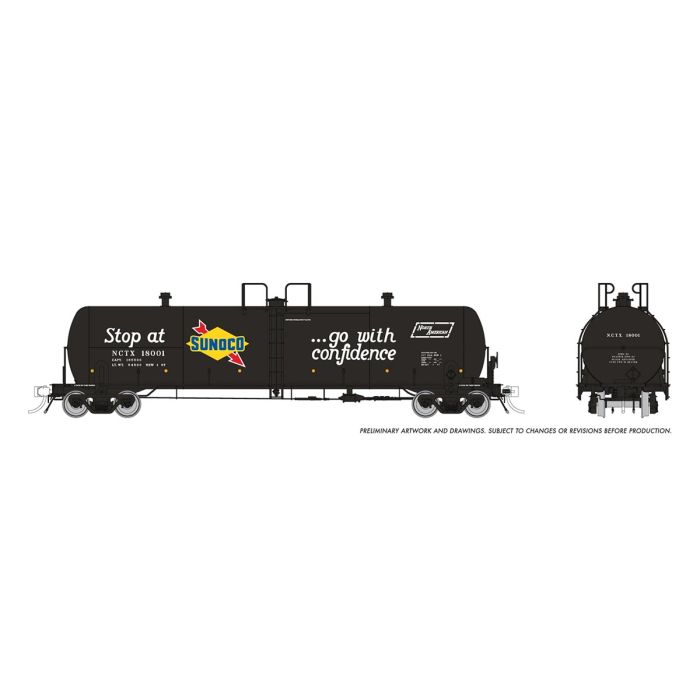 Rapido (135018) | Procor GP20 20,000-Gallon Tank Car | Sunoco NCTX #18005 | HO Scale