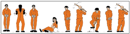 Model Power (1377) • Prisoners in Orange • 9 Piece • N Scale