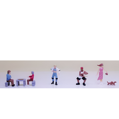 Model Power (1380) • City Park People • 9 Piece • N Scale
