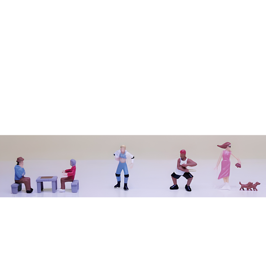 Model Power (1380) • City Park People • 9 Piece • N Scale