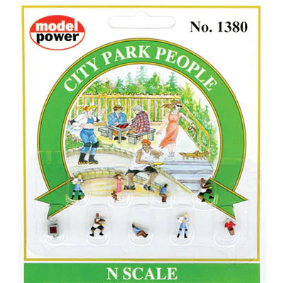 Model Power (1380) • City Park People • 9 Piece • N Scale