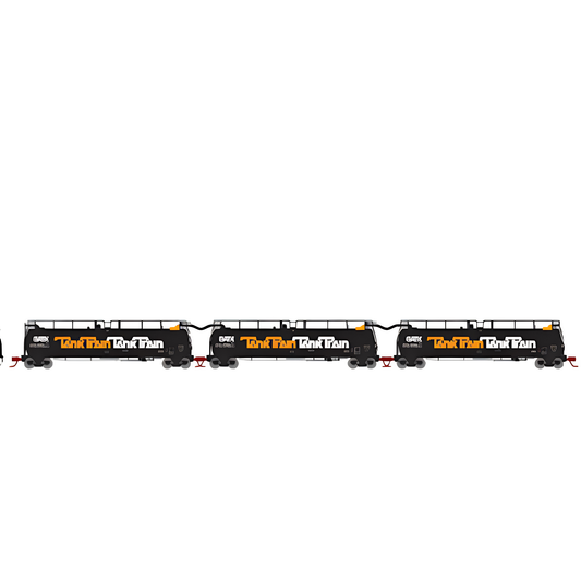Athearn (14991) • GATX TankTrain • General American GATX • 3 Tank Set • N Scale (Pre-Owned)