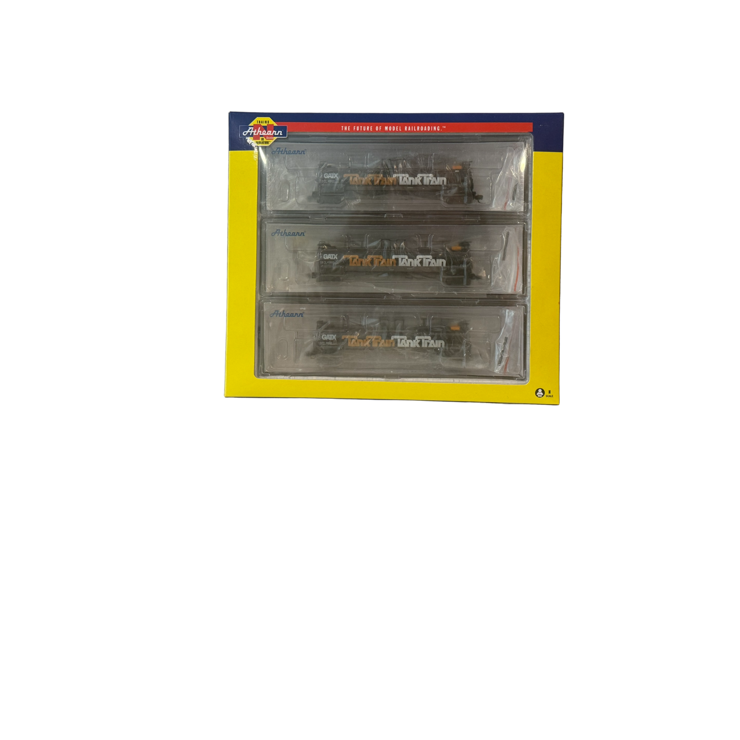 Athearn (14991) • GATX TankTrain • General American GATX • 3 Tank Set • N Scale (Pre-Owned)