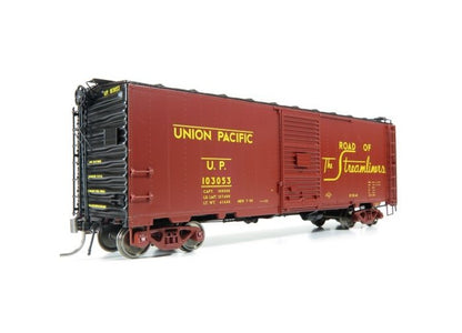 Rapido UP Class B-50-41 40' Boxcar - Union Pacific #102352 - Black Outline "Streamliners" - HO Scale