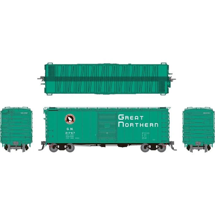 Rapido 40' Boxcar w/ early IDNE - Great Northern #21524 - Glacier Green - HO Scale