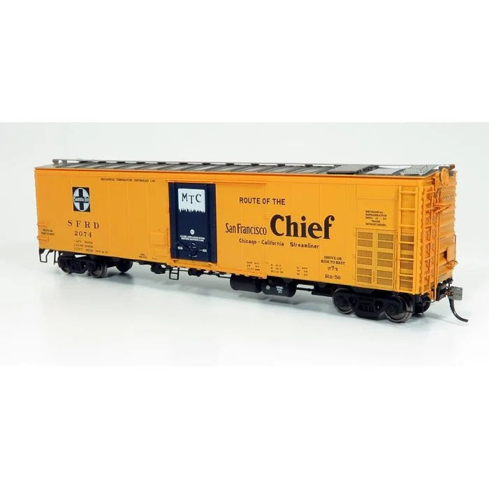 Rapido RR-56 Mechanical Reefer - Santa Fe - San Francisco Chief Slogan #2142 - HO Scale