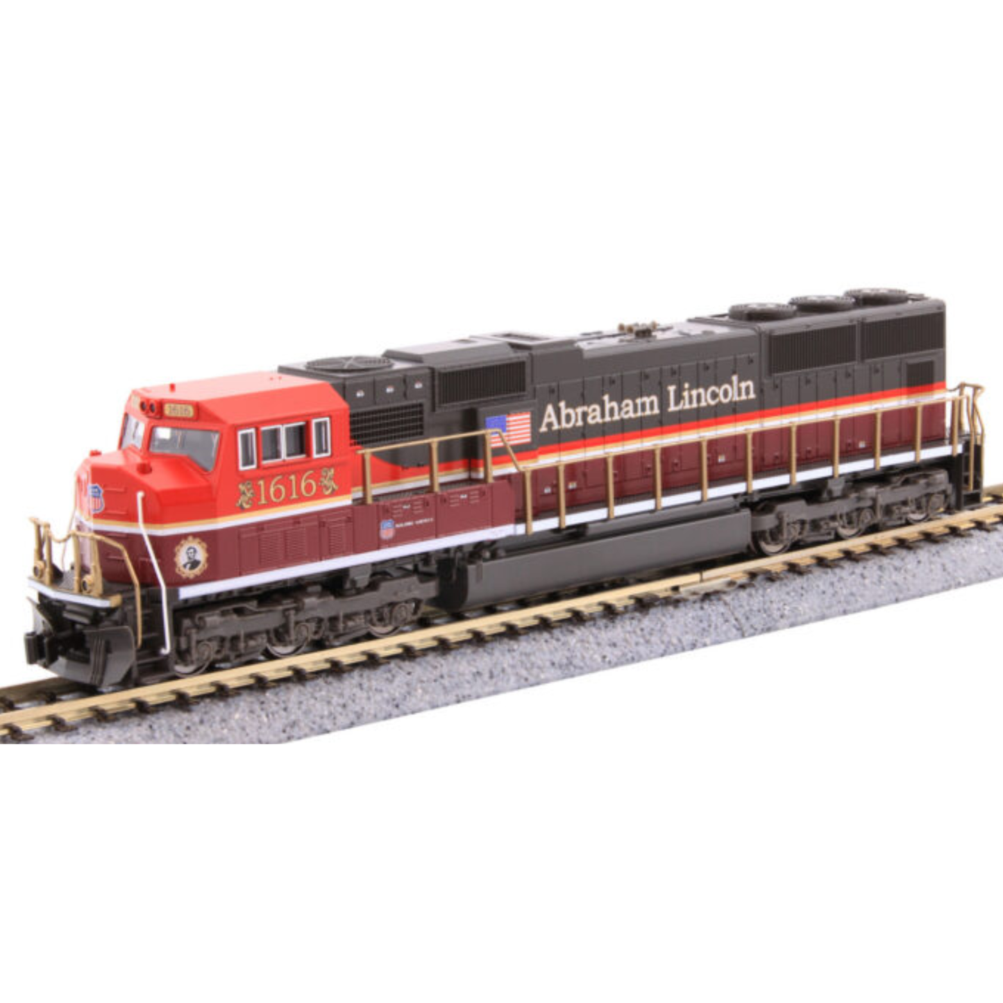 Kato (1761616S) • EMD SD70M with Flat Radiators • Union Pacific #1616 • Abraham Lincoln • DCC & Sound • N Scale