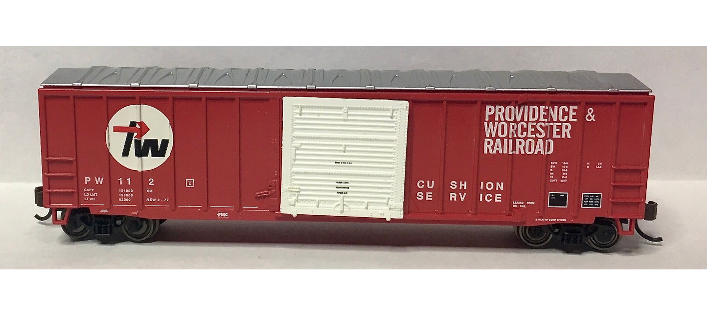 Bachmann Silver Series(R) 50' Outside Braced Sliding Door Boxcar - Providence & Wrocester #112 - N Scale (NOS)