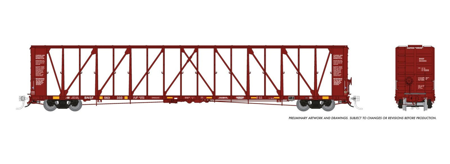 Rapido NSC 73' Centerbeam Flatcar - BNSF #2 - HO Scale