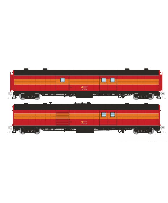Rapido (176030) Business Set: Econo Baggage + Power Car w/ Sound - Daylight Scheme #298 + 295 | HO Scale