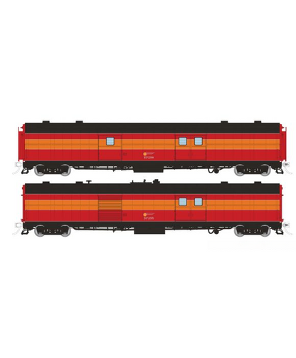 Rapido (176030) Business Set: Econo Baggage + Power Car w/ Sound - Daylight Scheme #298 + 295 | HO Scale
