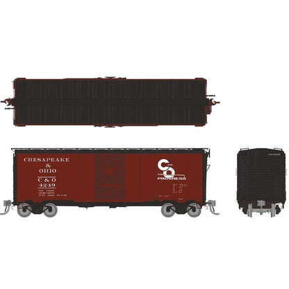 Rapido 180001-1 1937 AAR 40' Boxcar w/ Square Corner Chesapeake & Ohio C&O #5001 HO Scale
