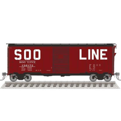 Rapido 180002-5 1937 AAR 40' Boxcar w/ Square Corner Soo Line #136180 HO Scale