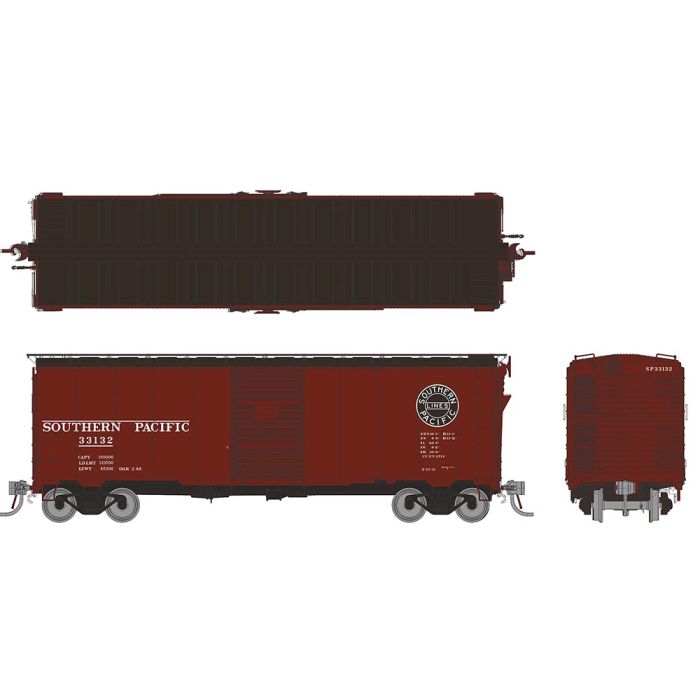 Rapido 180004-1 1937 AAR 40' Boxcar w/ Square Corner Southern Pacific #32865 HO Scale