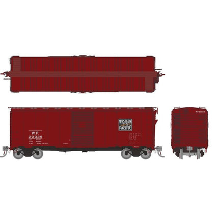 Rapido 180005-6 1937 AAR 40' Boxcar w/ Square Corner Western Pacific #20189 HO Scale