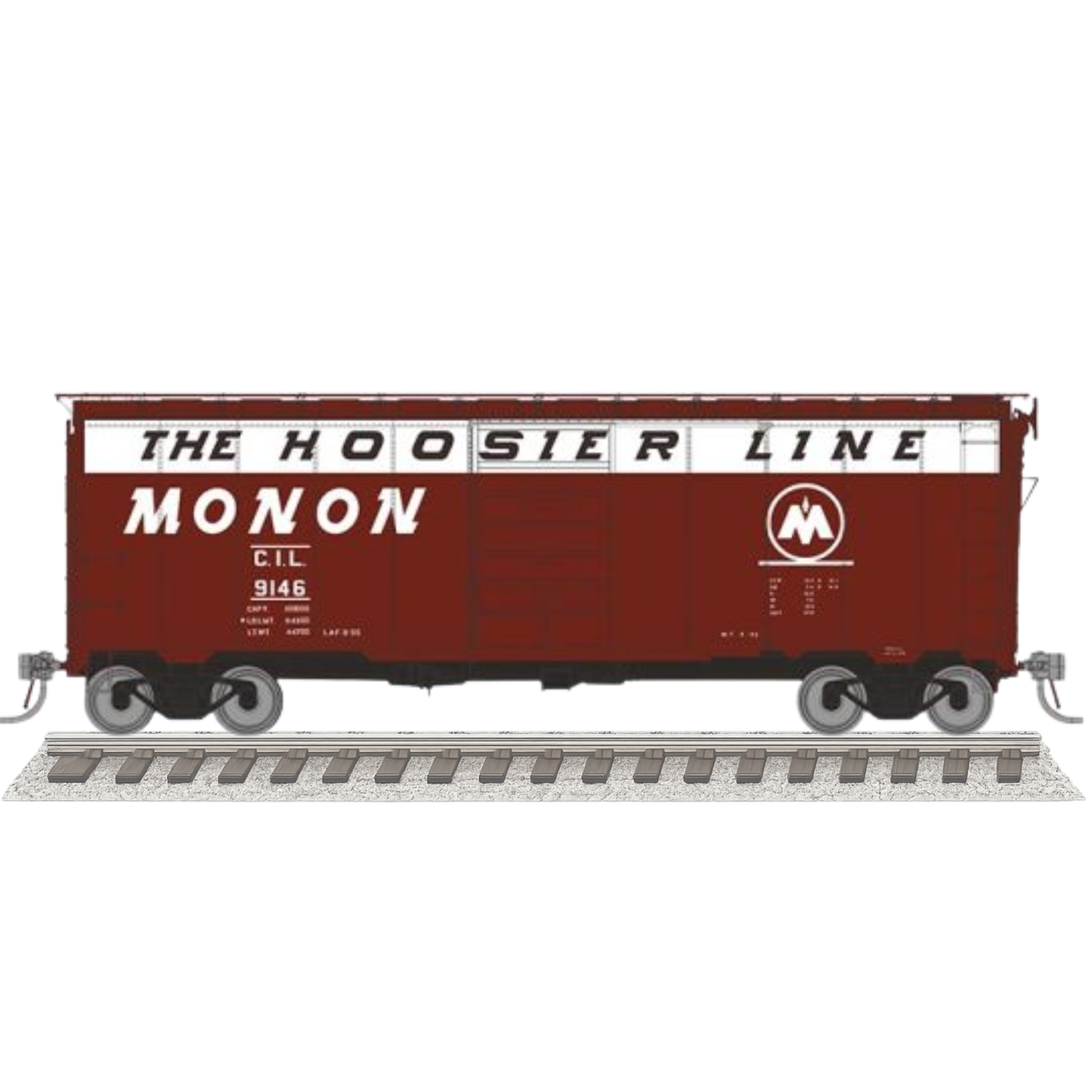 Rapido 181001-1 1937 AAR 40' Boxcar w/ Round Corner C.I.L. Monon #9002 HO Scale