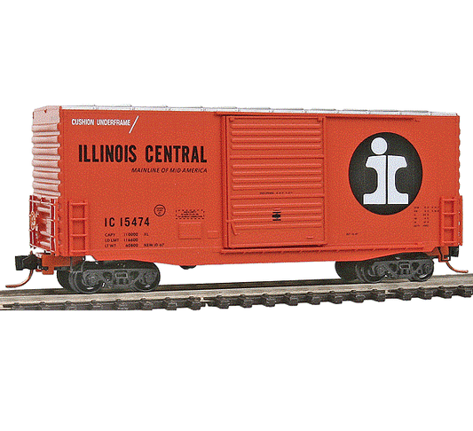 Micro Trains 40' Hy-Cube Box Car Single Door | Illinois Central IC #15474 | N Scale (NOS)