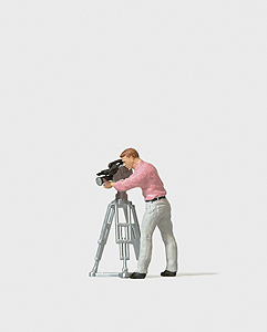 Preiser Kg (28086) | Camera Man w/ Movie Camera | HO Scale