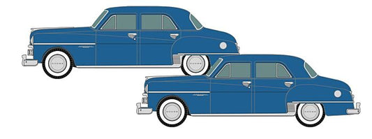Classic Metal Works, 1950 Dodge Coronet 2-Pack, Mini-Metals, La Plata Blue, 2-Pack, Assembled, N Scale