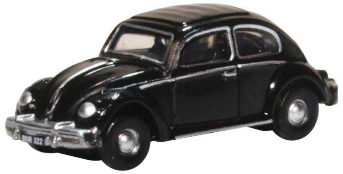 Oxford Diecast, 1960s Volkswagen Beetle, Black, N Scale