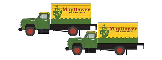 Classic Metal Works, 1954 Ford Box-Body Delivery Truck, Mini-Metals, Mayflower, 2-Pack, Assembled, N Scale