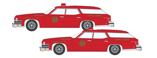 Classic Metal Works, 1974 Buick Estate Wagon 2-Pack, Mini-Metals, Fire Chief, 2-Pack, Assembled, N Scale