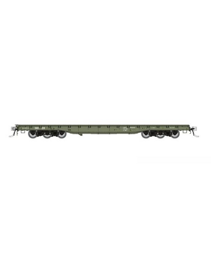 Rapido (199002) | Magor 54' Department of Defense Flatcar | DODX (Early Patch) | 6-Pack | HO Scale