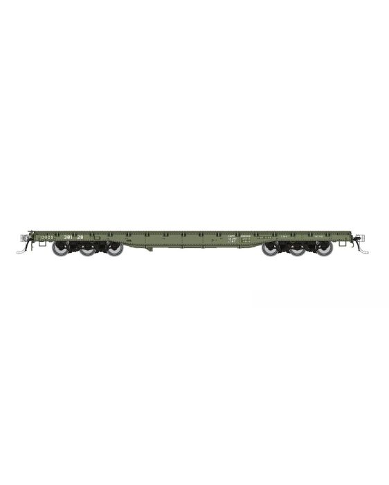 Rapido (199002A) | Magor 54' Department of Defense Flatcar | DODX #38128 (Early Patch) | HO Scale