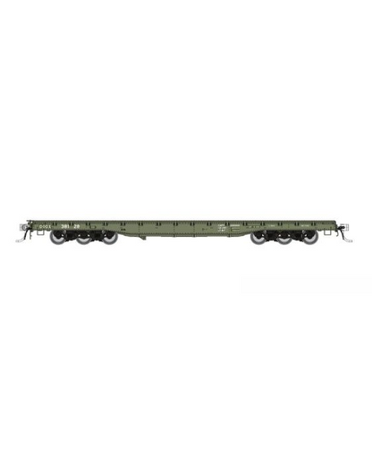 Rapido (199002A) | Magor 54' Department of Defense Flatcar | DODX #38128 (Early Patch) | HO Scale