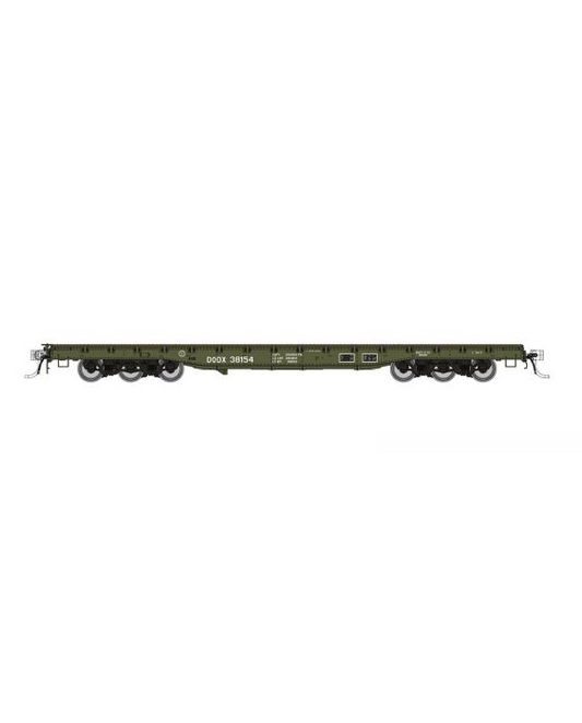 Rapido (199003) | Magor 54' Department of Defense Flatcar | DODX (Early Repaint) | 6-Pack | HO Scale