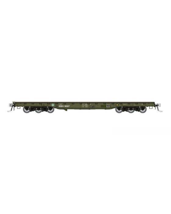 Rapido (199004) | Magor 54' Department of Defense Flatcar | DODX (Late Scheme) | 6-Pack | HO Scale